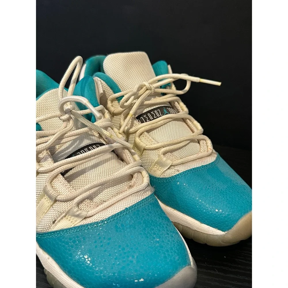 Jordan 11 Retro Low Aqua Safari White‎ Turbo Green Volt 580521-143 Mens 6.5Y